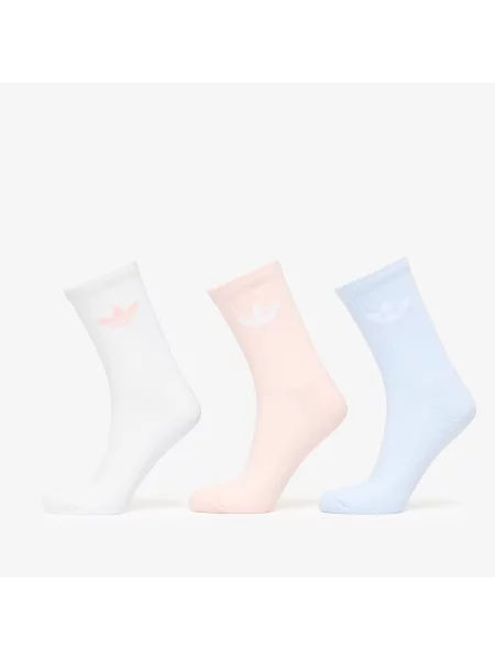 ADIDAS ORIGINALS Șosete Trefoil albastru deschis / portocaliu pastel alb