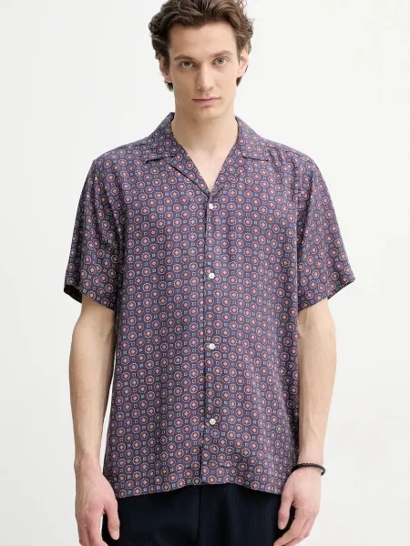 Les Deux cămașă bărbați cu guler clasic regular violet
