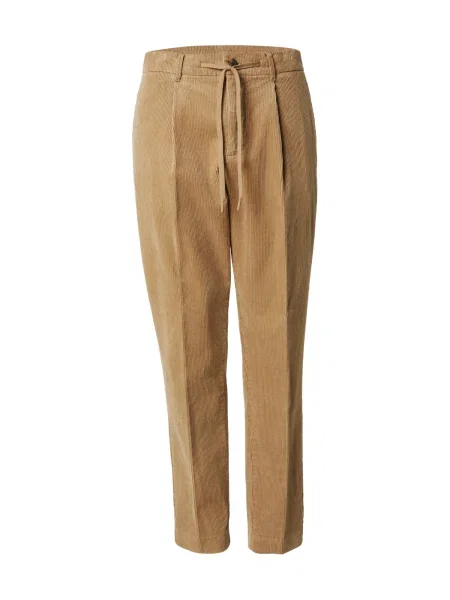 SELECTED Kalhoty se sklady v pase khaki