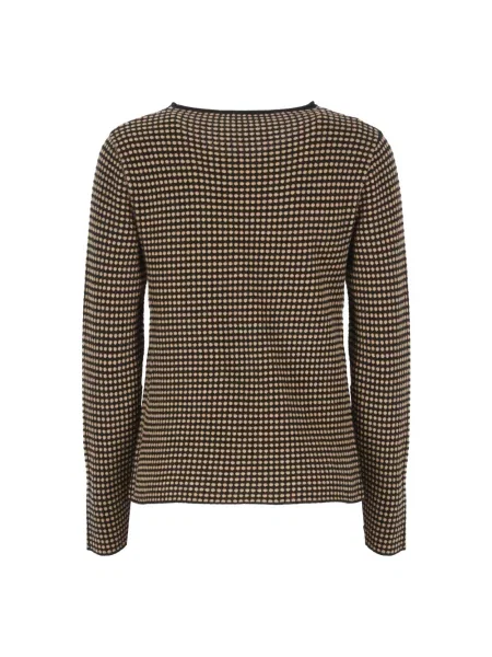Sweter Kangra z kaszmiru w grochy czarny