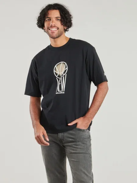 Tricou New Balance din jerseu negru