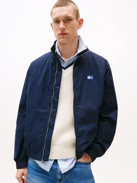 Tommy Jeans Prechodná bunda námornícka modrá