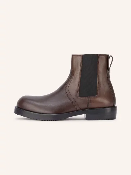 Dries Van Noten Chelsea Boots tmavě hnědá černá