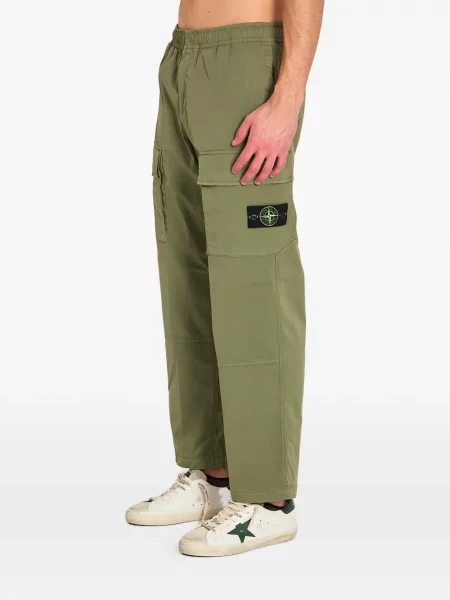 Pantaloni cargo Stone Island cu strasuri verde