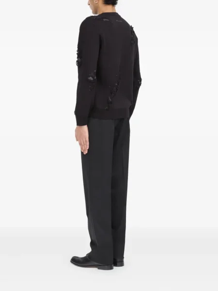 Pulover Mm6 Maison Margiela zdrențuiți negru