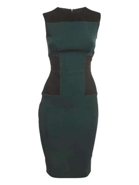 Rochie midi Victoria Beckham până la genunchi de costum verde