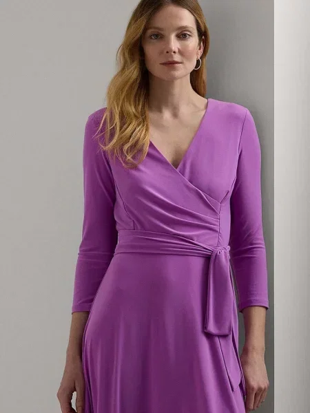 Платье мини Lauren Ralph Lauren клеш фиолетовое