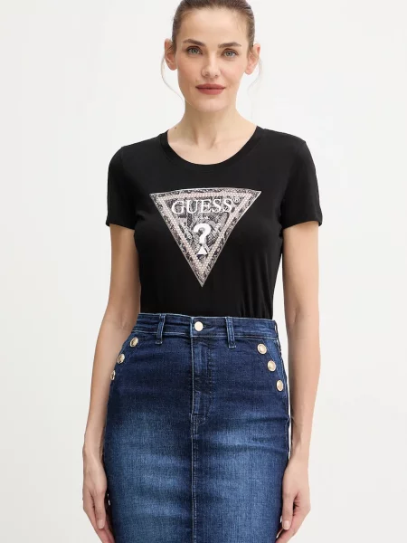 Тениска Guess дамска черно