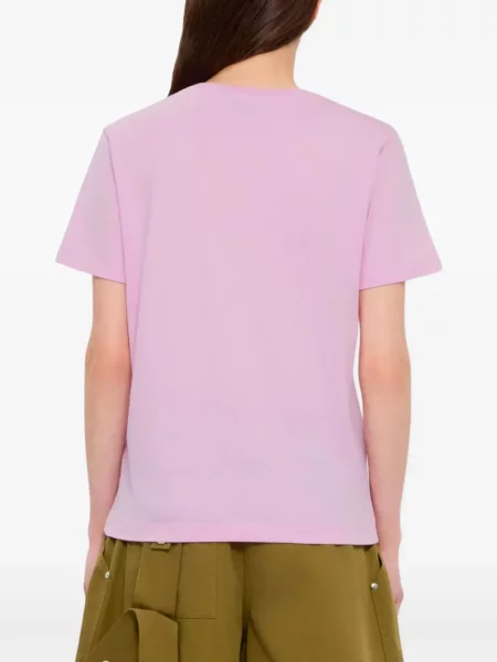 Tricou Msgm cu broderie din dantelă roz