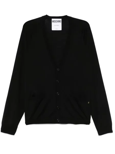 Плетена жилетка Moschino черно