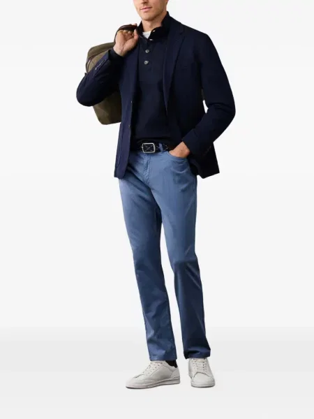 Pantaloni Hackett London din satin albastru