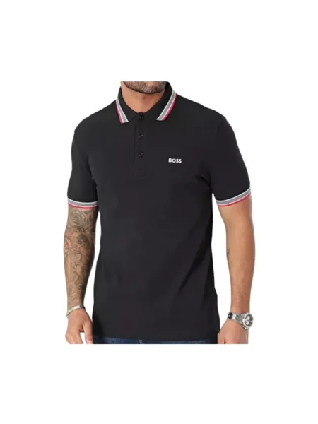BOSS Green polo Paddy czarna
