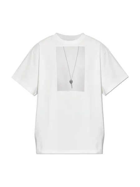 Koszulka Mm6 Maison Margiela z nadrukiem biała