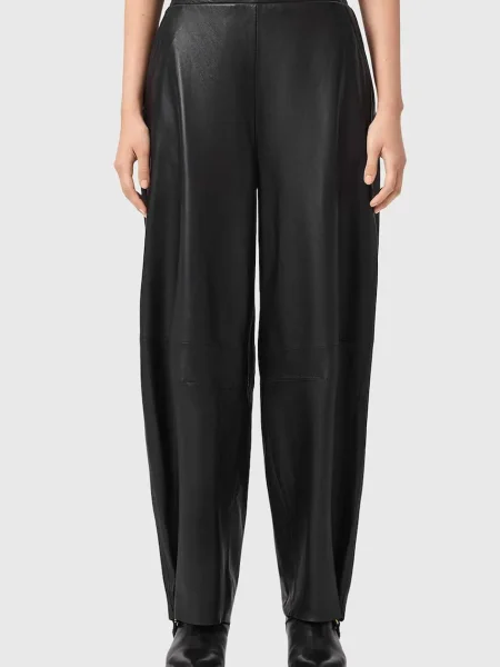 AllSaints pantaloni de piele ETTA negru