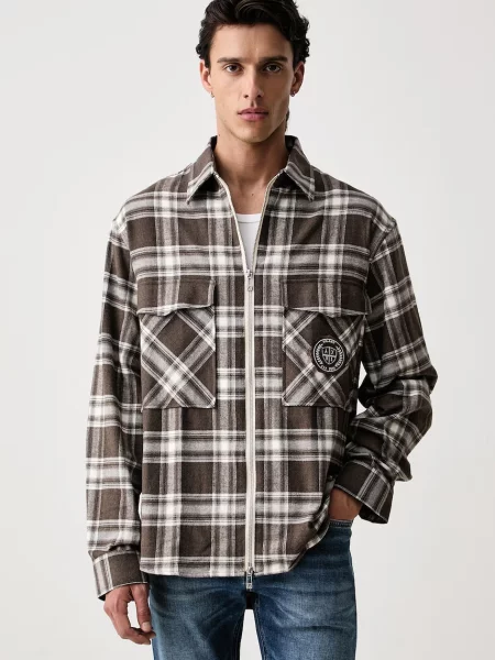 Armani Exchange cămașă pentru bărbați din maro