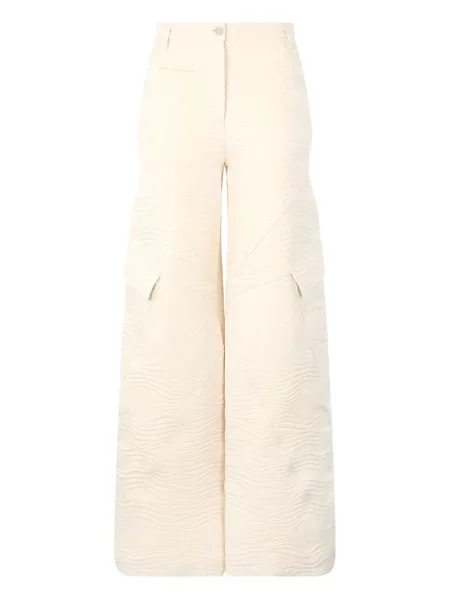 Pantaloni cargo Roberto Cavalli din jacard cu model zebră