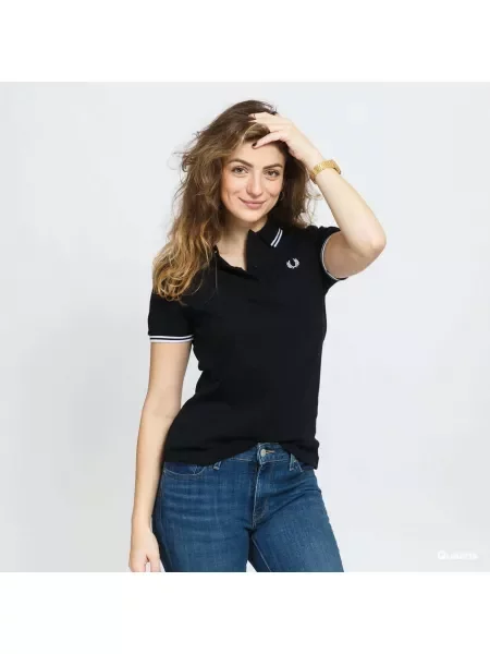 Tričko FRED PERRY Twin Tipped Fred Perry Shirt Black 8 černé