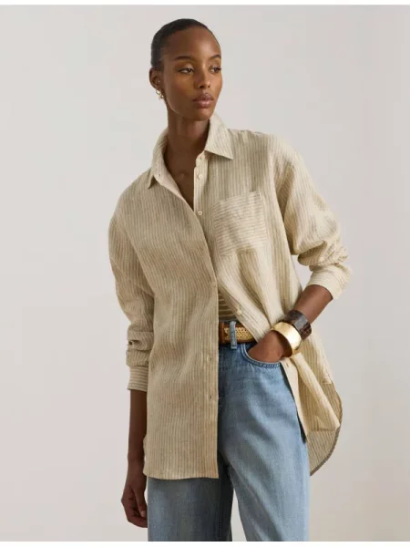 LAUREN RALPH LAUREN De in cămașă | Relaxed fit bej