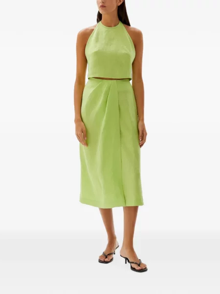 Top Casa Raki cu gât halter verde