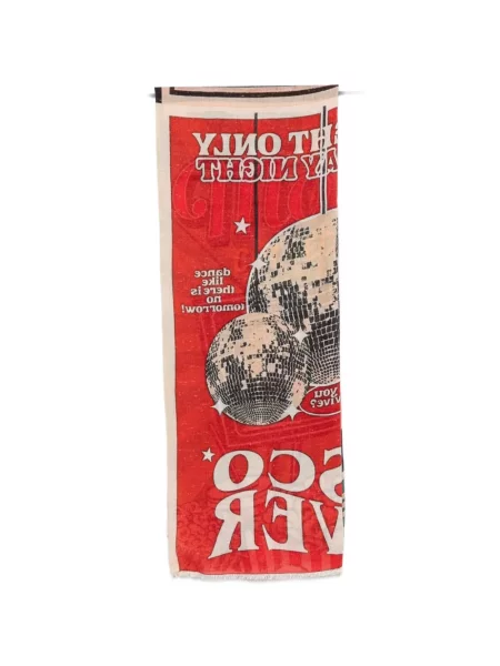 Κασκόλ Faliero Sarti με κρόσσια κόκκινο