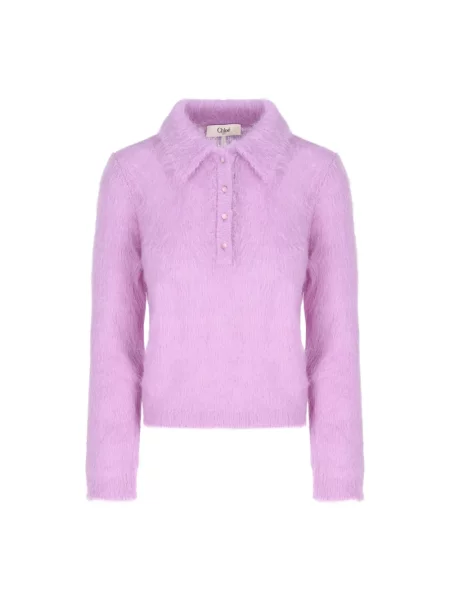 Sweter Chloe wełniany fioletowy