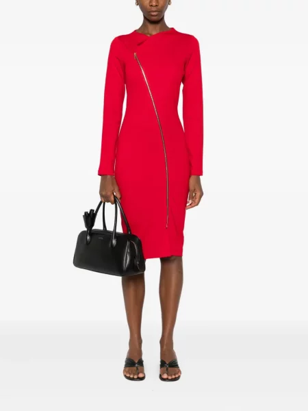 Rochie midi Roserry până la genunchi de costum roșu