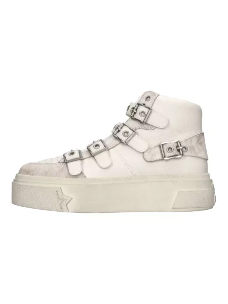 Sneakersy Ash skórzane na sprzączkę białe