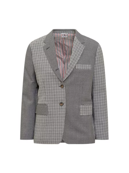 Krótka marynarka Thom Browne szara