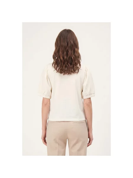 Bluza o kroju relaxed fit z okrągłym dekoltem model Aurati' Drykorn biała