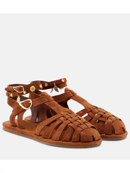 Sandale Ancient Greek Sandals din piele de căprioară maro