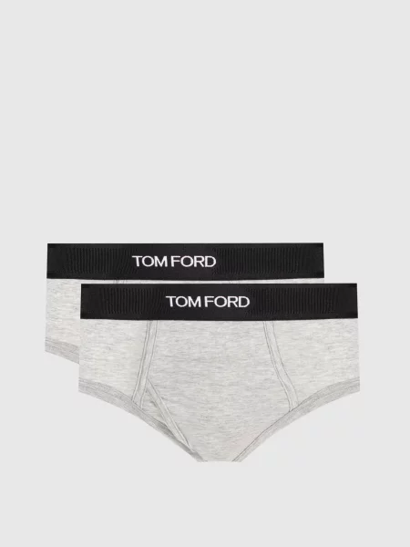 Набір сірих меланжевих трусів-бріфів Tom Ford сірий