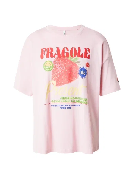 ONLY Tricou ONLBOLETTE albastru / verde deschis / roz roșu