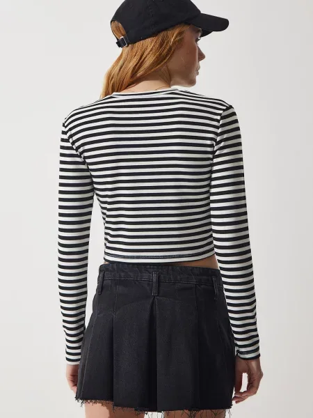 Happiness İstanbul Majica črna bela