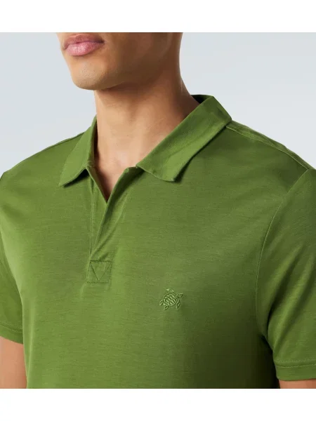Tricou polo Vilebrequin din jerseu verde