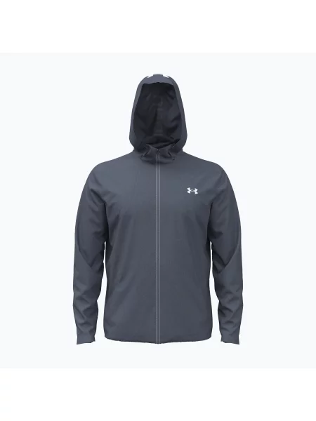 Мъжко тренировъчно яке Under Armour Tech Utility Woven Jacket downpour gray/white бяло