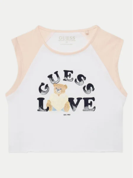 Tricou copii Guess alb