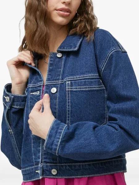 Geacă Abercrombie & Fitch albastru