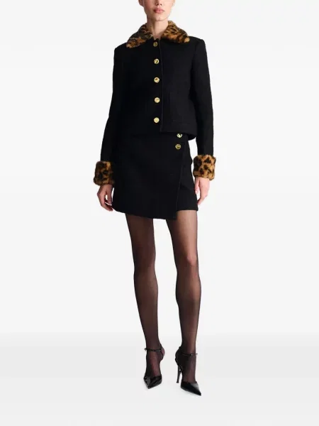 Geacă Cara Cara din tweed negru