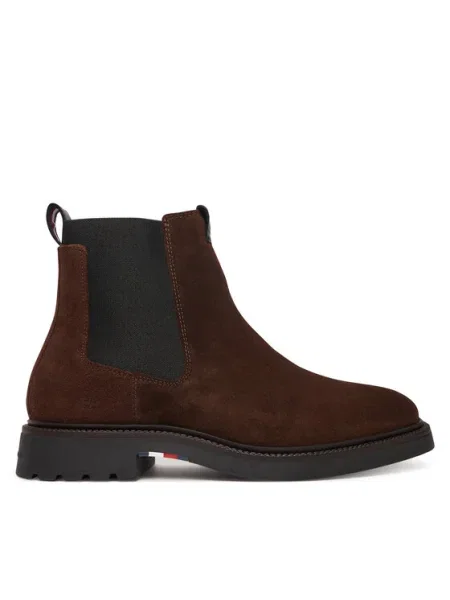 Велурени боти челси Tommy Hilfiger COMFORT LWT SDE CHELSEA мъжки кафяво