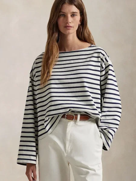 Tricou mânecă lungă Polo Ralph Lauren alb