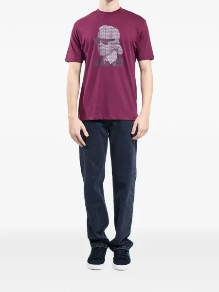 Tricou Karl Lagerfeld cu imagine violet