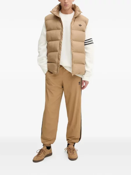 Pantaloni Adidas Campus cu șireturi cu dungi din dantelă roșu