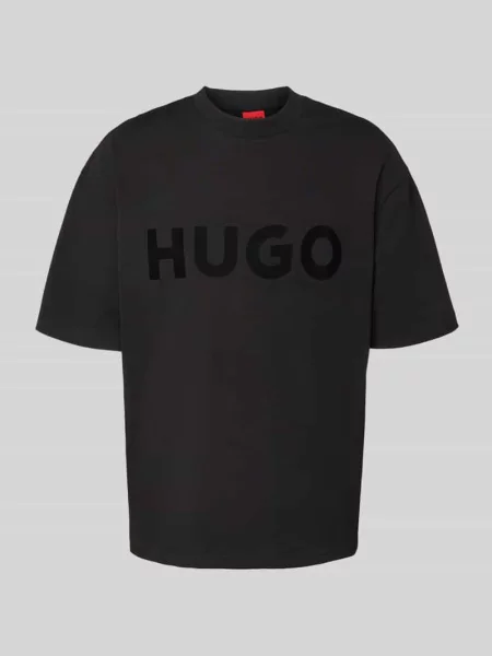 HUGO Koszulka Dinkee Mężczyźni jednolity S czarny