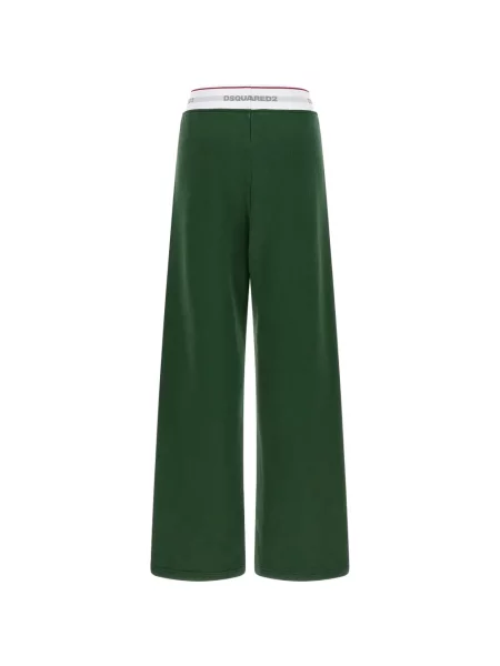 Pantaloni Dsquared2 alergare cu autograf verde