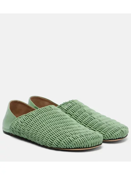 Pantofi loafer Jw Anderson din piele verde
