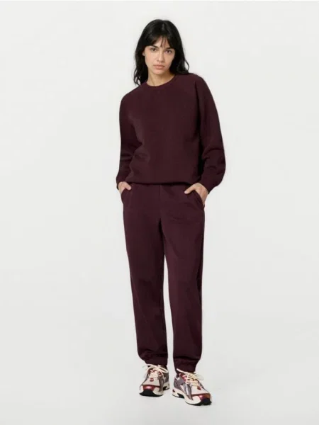 Спортивні штани джогери з тері карміновий