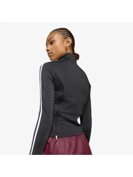 Тениска adidas Long Sleeve Zipped T-shirt Black XS черно