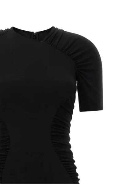 Rochie maxi Victoria Beckham cu volane negru