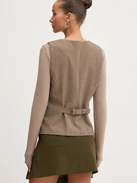 Vesta Abercrombie & Fitch jednořadá hnědá
