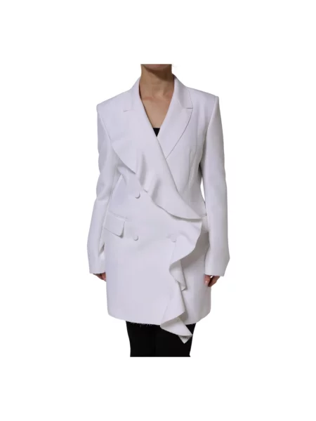 Marynarka Msgm na rzep z falbankami biała